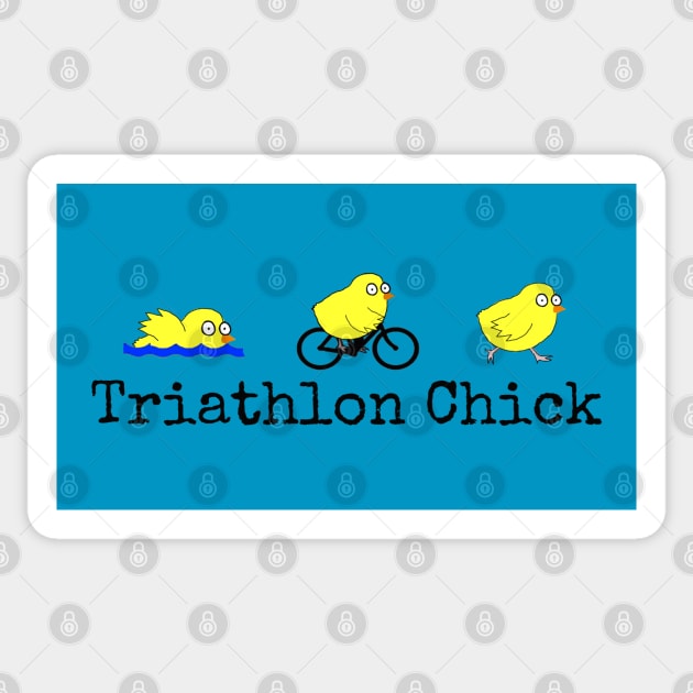 Triathlon Chick Sticker by wanungara